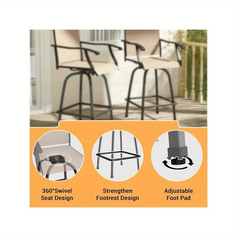 Outdoor High Bar Stool (Set of 2)