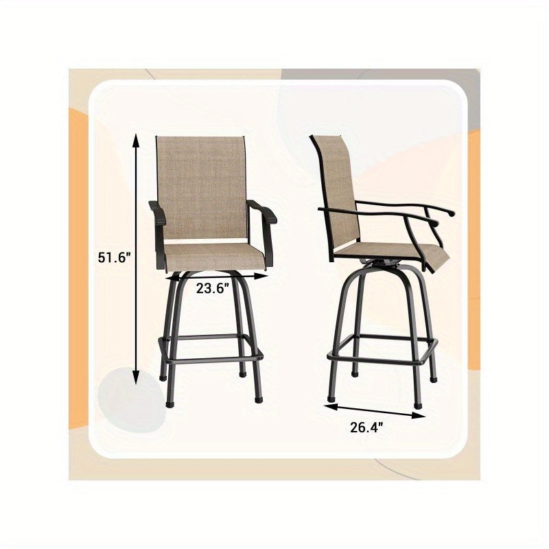 Outdoor High Bar Stool (Set of 2)