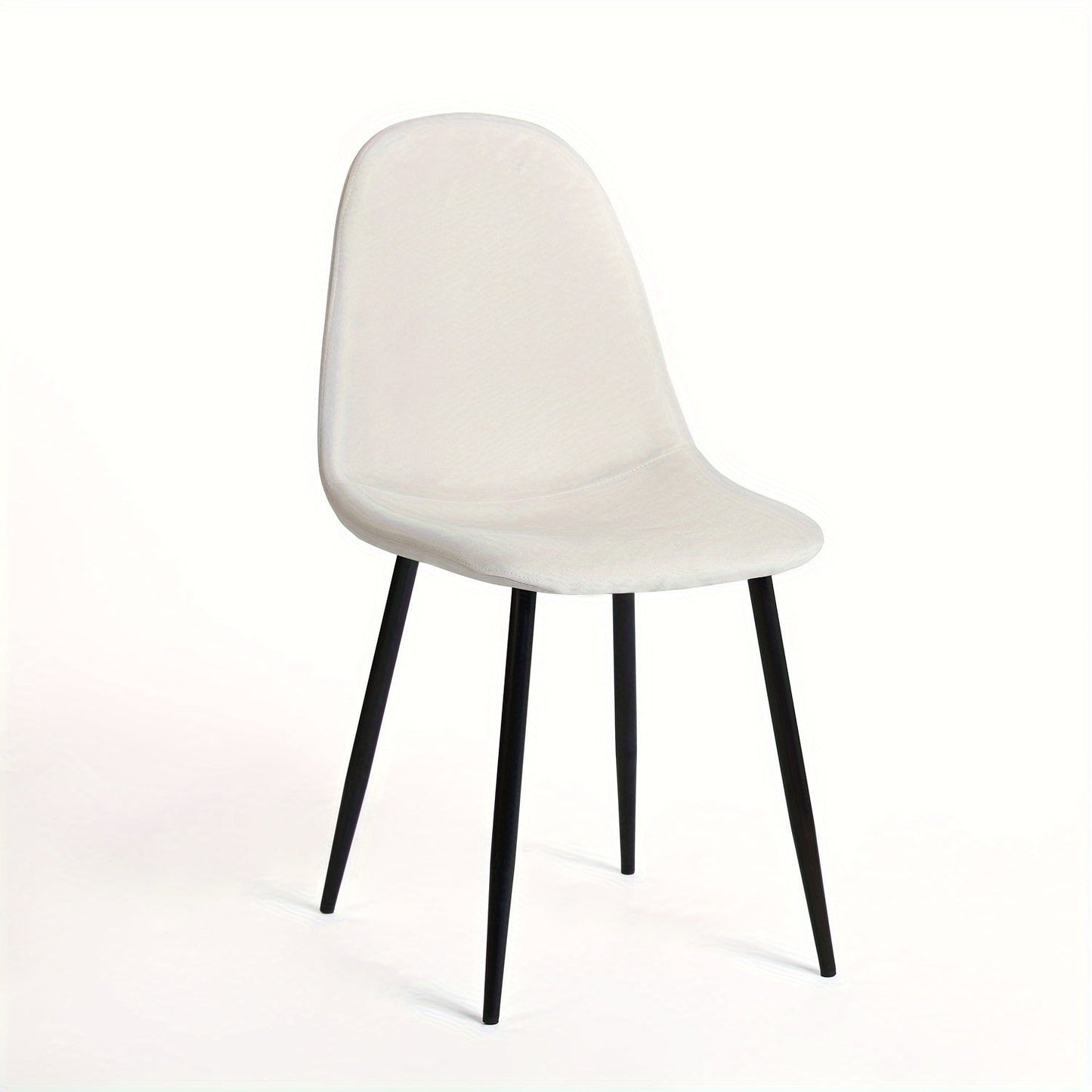 Modern Dining Chairs Set of 4 - Upholstered Side Chairs with Elegant Metal Legs