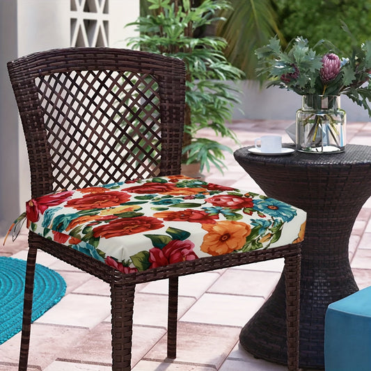 2Piece/4Piece Rainforest Style Outdoor Chair Cushions - Waterproof Patio Seat Cushion with Filler, Banana Leaf Flowers Design, Durable and Comfortable for Dining Chairs and Patio Furniture