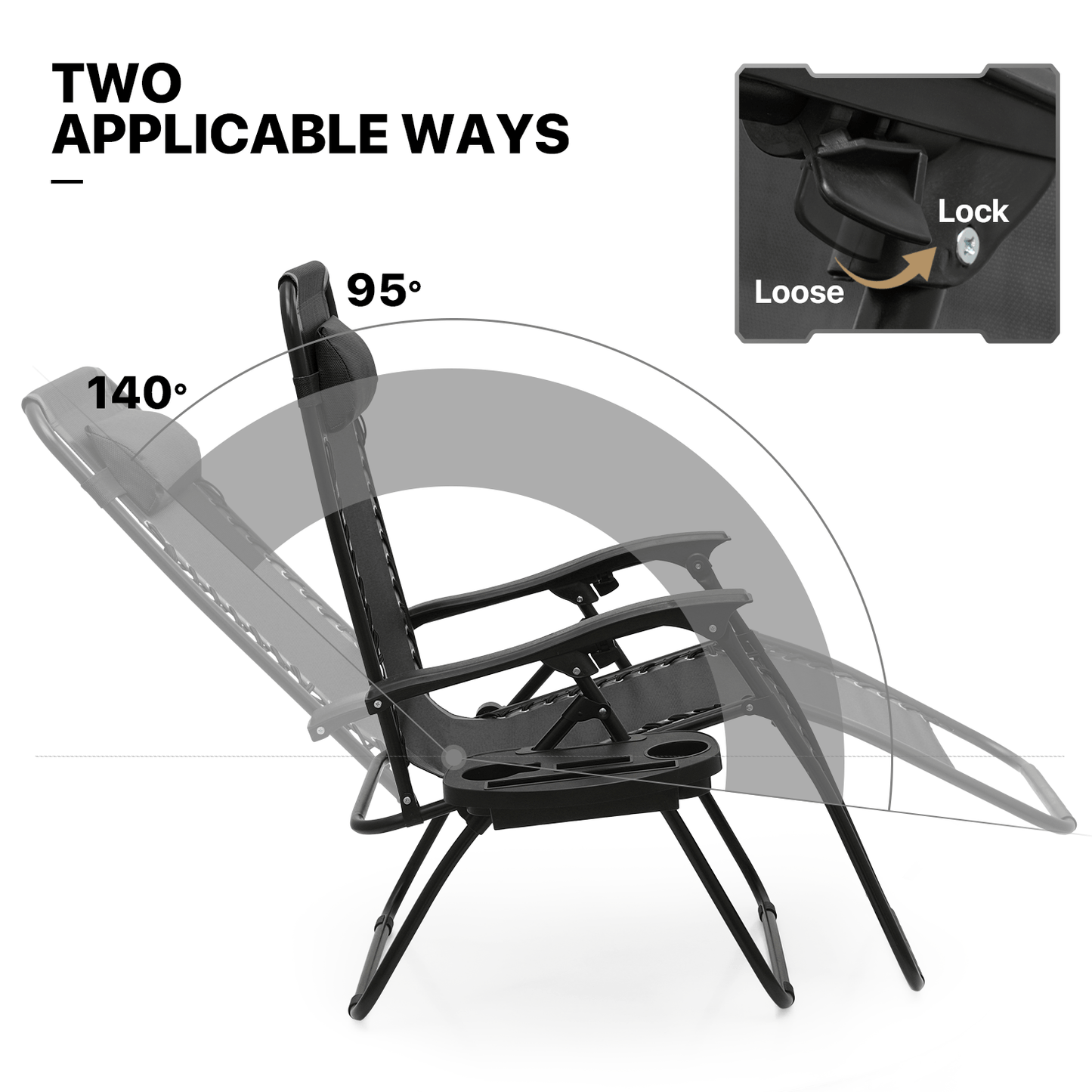 Zero Gravity Chair Outdoor Folding Patio Lounge Chair for Outside Reclining Lawn Chair Recliner Beach Chair for Adults